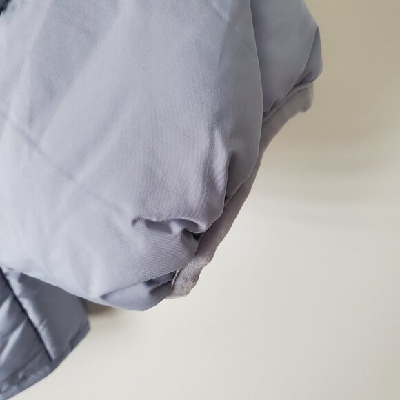 Women's Plus Size Light Hooded Puffer Jacket Lt. Blue Zip Up Pockets Spring - Picture 6 of 10